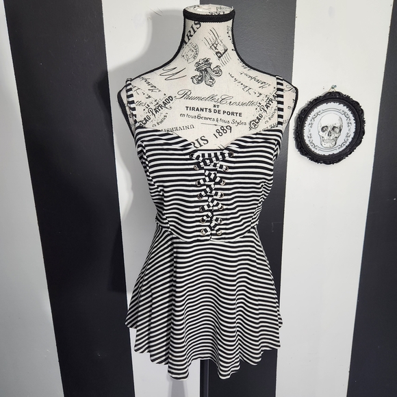 torrid Tops - Torrid Monochrome Striped Top